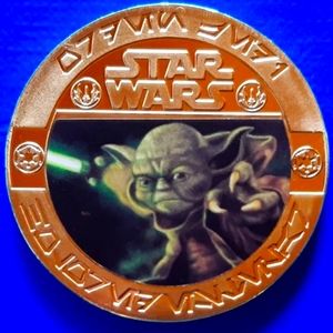 STAR WARS YODA GOLD🌟COIN LIMITED EDITION!🤩 WITH CERTIFICATE OF AUTHENTICITY!👍